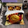 Biancheria da letto a tema Galatasaray FC Set 3 Pezzi Copripiumino Biancheria da letto decorativa per camera da letto per adolescenti Decorazione per la casa