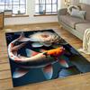 Naturalize Koi Carp  Yin Yang Fish Cartoon Carpet Rug for Home Living Room Bedroom Sofa Doormat Decor,Kids Area Rug Non-slip Mat