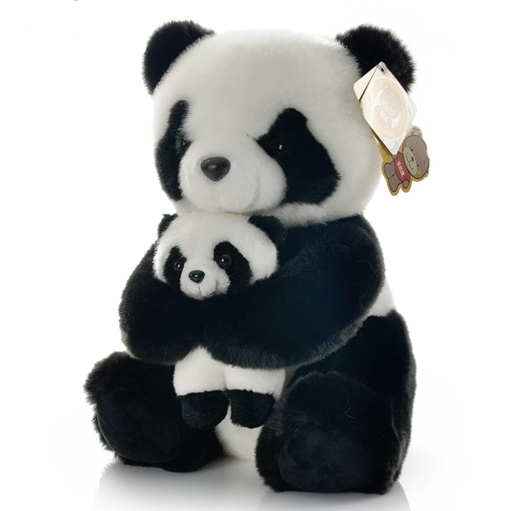 

12 inch mother and baby panda plush toy, mother and baby panda plush toy.
