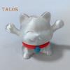 3D Printed Telescopic Cat Figurine Mini Fortune Cat Figure Simulated Animal Model Toy Home Office Bookshelf Desktop Decoration Ornament