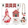 Christmas Dwarf Tiered Tray Decor with Beads String Festive Holiday Decorations Standing Signs for Winter Table Display