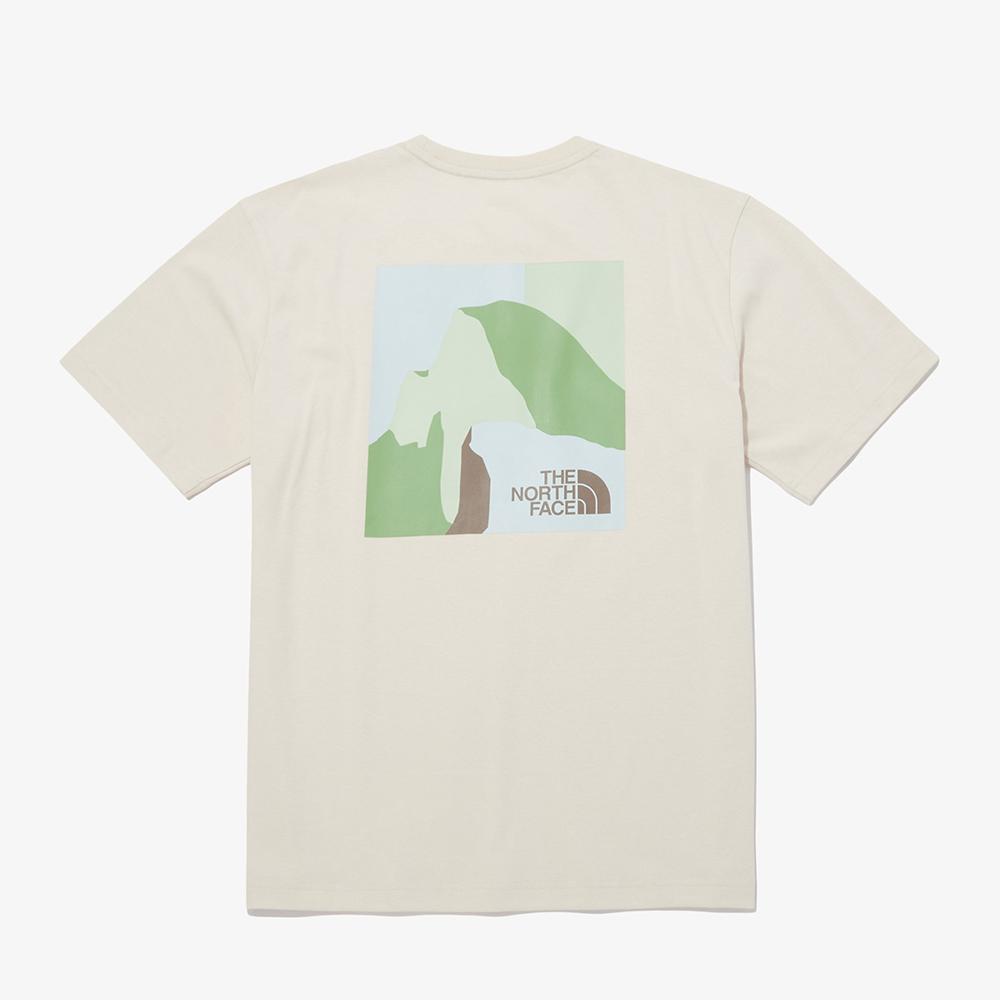 

THE NORTH FACE NT7UP10L White Label Зеленая футболка с круглым вырезом и короткими рукавами