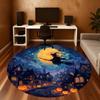1pc Halloween Witch Round Chair Mat Office Area Rug - Non-Slip, Floor Mat for Office, Bedroom, Ideal Home Decor Gift C0112021