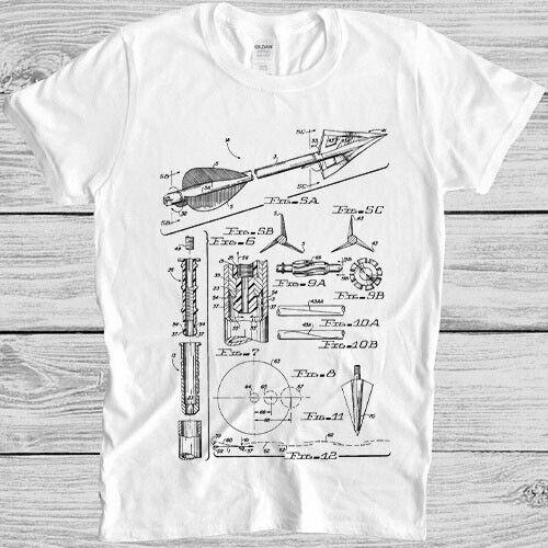 Archery Arrow US Patent Cult Meme Movie Art Drawing Music Gift Tee T Shirt M1136