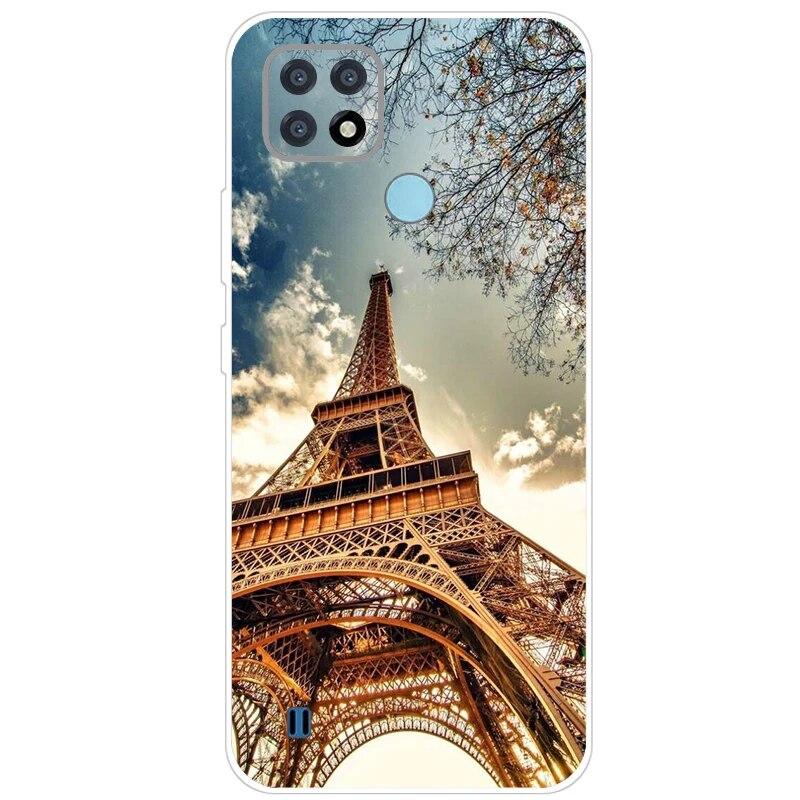 Realme C21 Hülle 6.5'' Klar Silikon Fudnas Weiche TPU Hülle Für Realmi C21 2021 Hülle C 21 Handyhüllen Rückseite RealmeC21 Bumper