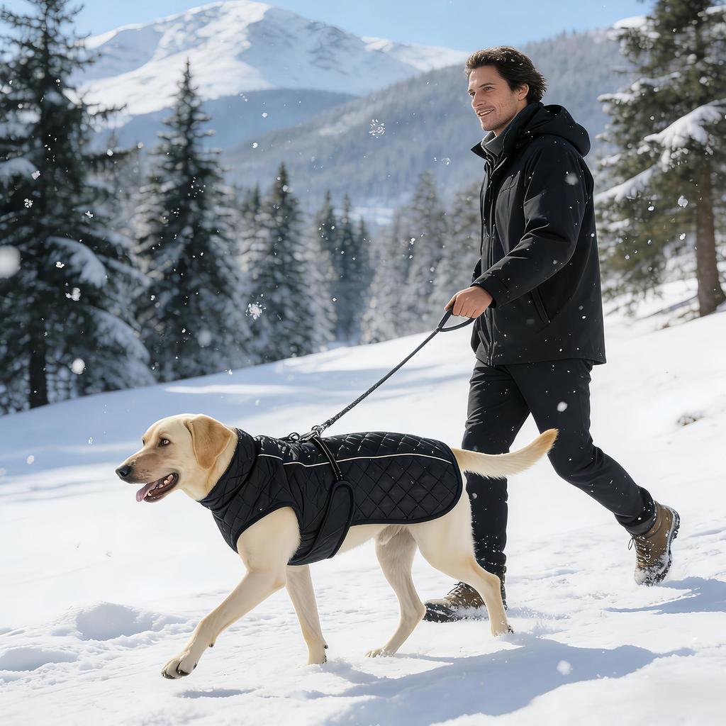 Dog Jacket Cotton Windproof Warm Vest Cold Weather Pet Dogs Jackets For Walking Daily Hiking Skiing Outdoor Picnic Park Visits