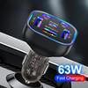63W 6 In 1 PD Fast Charging Car Charger USB Quick Charge3.0 for IPhone 16 15 Samsung Xiaomi Type-C Car Phone Charger Adapter In Car