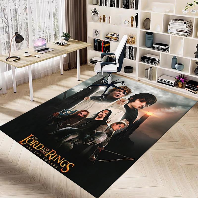 1pc The Lord of the Rings Two Towers Carpet, for Home & Office Decor, Desk Chair Carpet, Festive Gift,Conference Room CarpetL1079