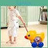 Plastic Educational Play Car With Rope Connected Duck For Kids Ages 1 To 3