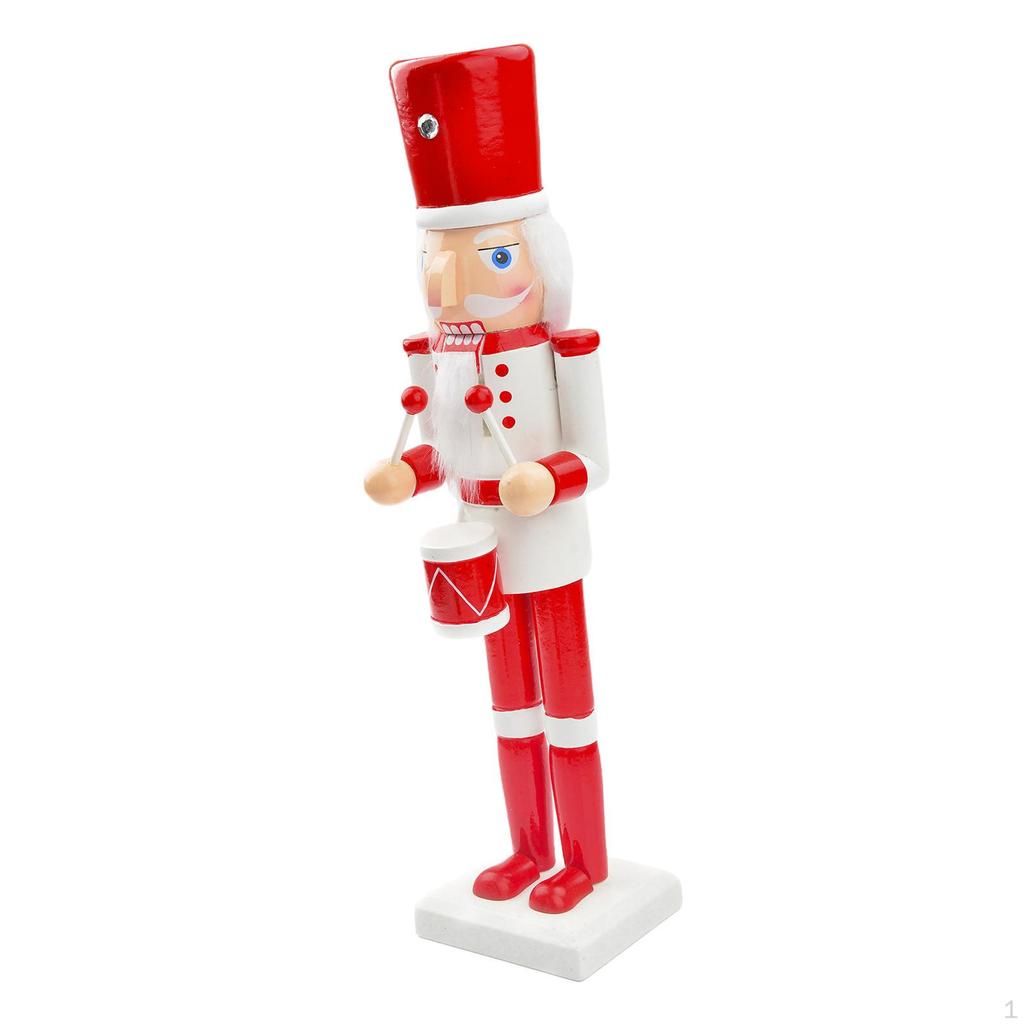 25cm Christmas Nutcracker Ornament Hand Painted Crafts Figures Wooden