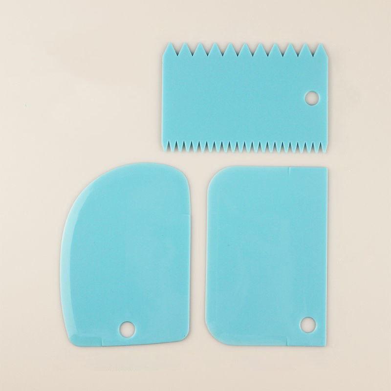 3 stk/sett Deigkutter Kake Brødskjærer Bakeverktøy Skrape Kakeblad Spatel Kakekremsskrape Bakverksskrape Kjøkkenverktøy