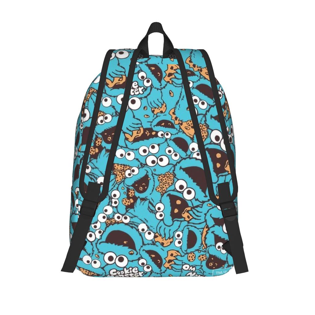 Cookies Anime Monsters Fashion Backpack Lightweight High School Hiking Travel Sesames Streets Daypack Laptop Shoulder Bag