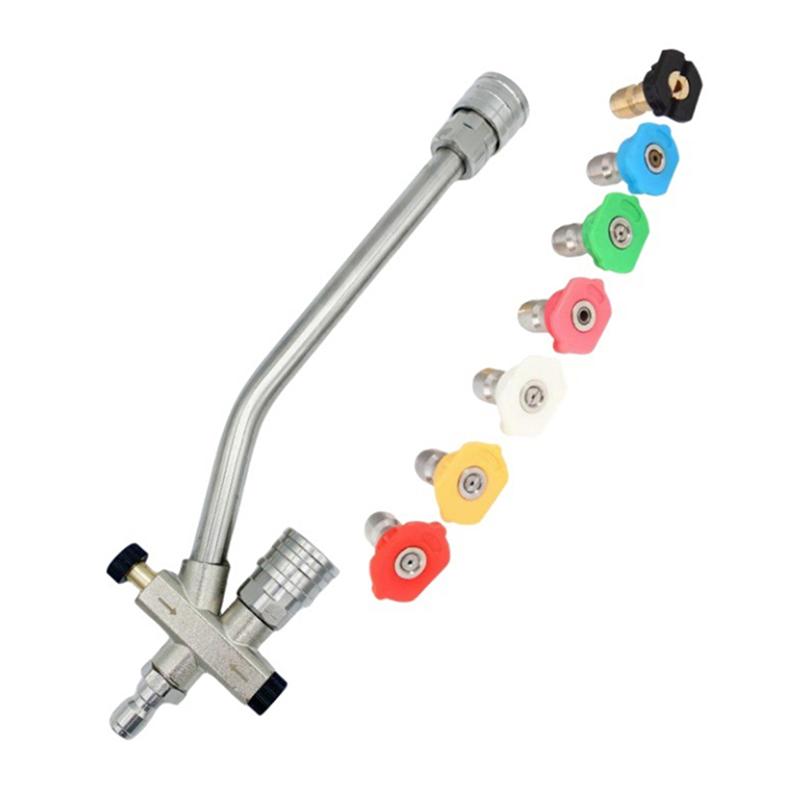 Basınçlı Yıkama Makinesi Çift Bağlantılı Uzatma Çubuğu Aleti 1/4" Hızlı Bağlantı Anahtarı Çift Uçlu Aparat Köpük Püskürtücü ve Püskürtme Nozulu İçin