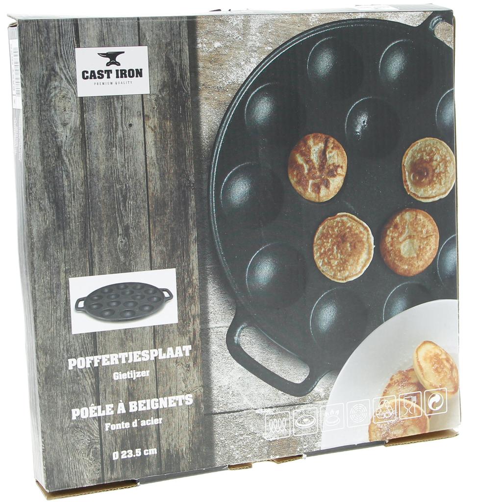 MINI 15 PANCAKES CAST IRON FRYING PAN