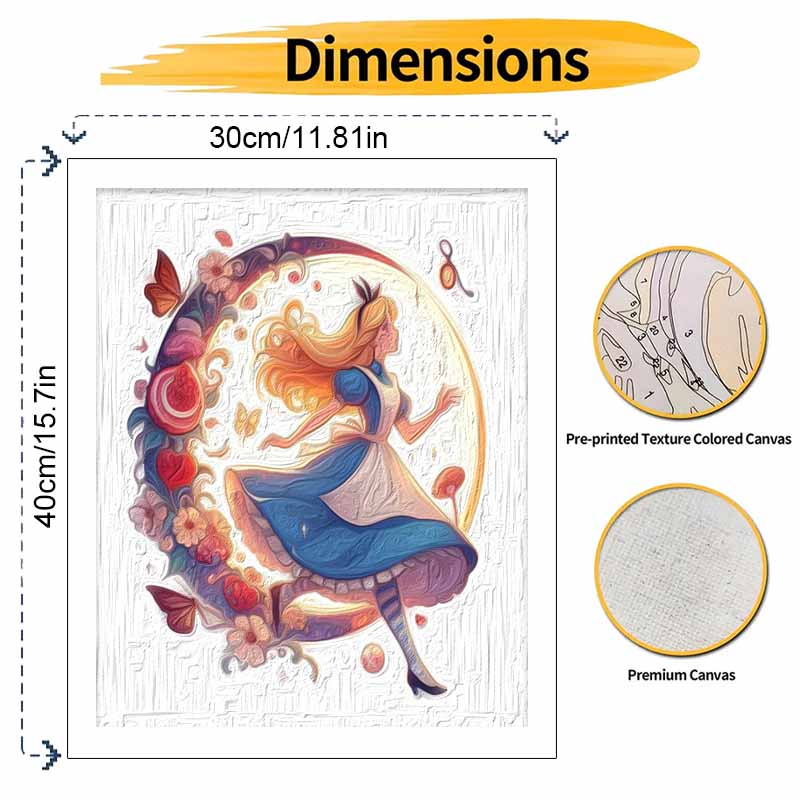 Disney Alice in Wonderland oil painting art painting kit handmade diy gift home decoration wall art creative craft hobby projects decor