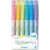 Pilot Frixion Light Soft Highlighter Pen Set SFL60SL6CS - 6 Pastel Colors, Erasable, Japanese Stationery