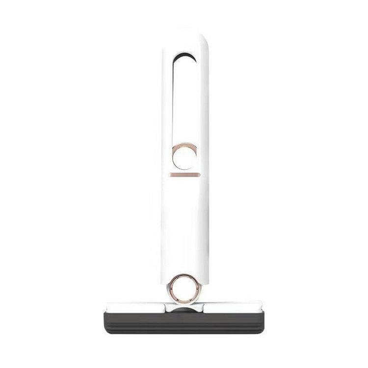 2-in-1 Mini Portable Mop - Self-Squeezing, Hand-Free, Lazy Cleaning Solution with Microfiber Cotton Heads for Desktop, Car Glass