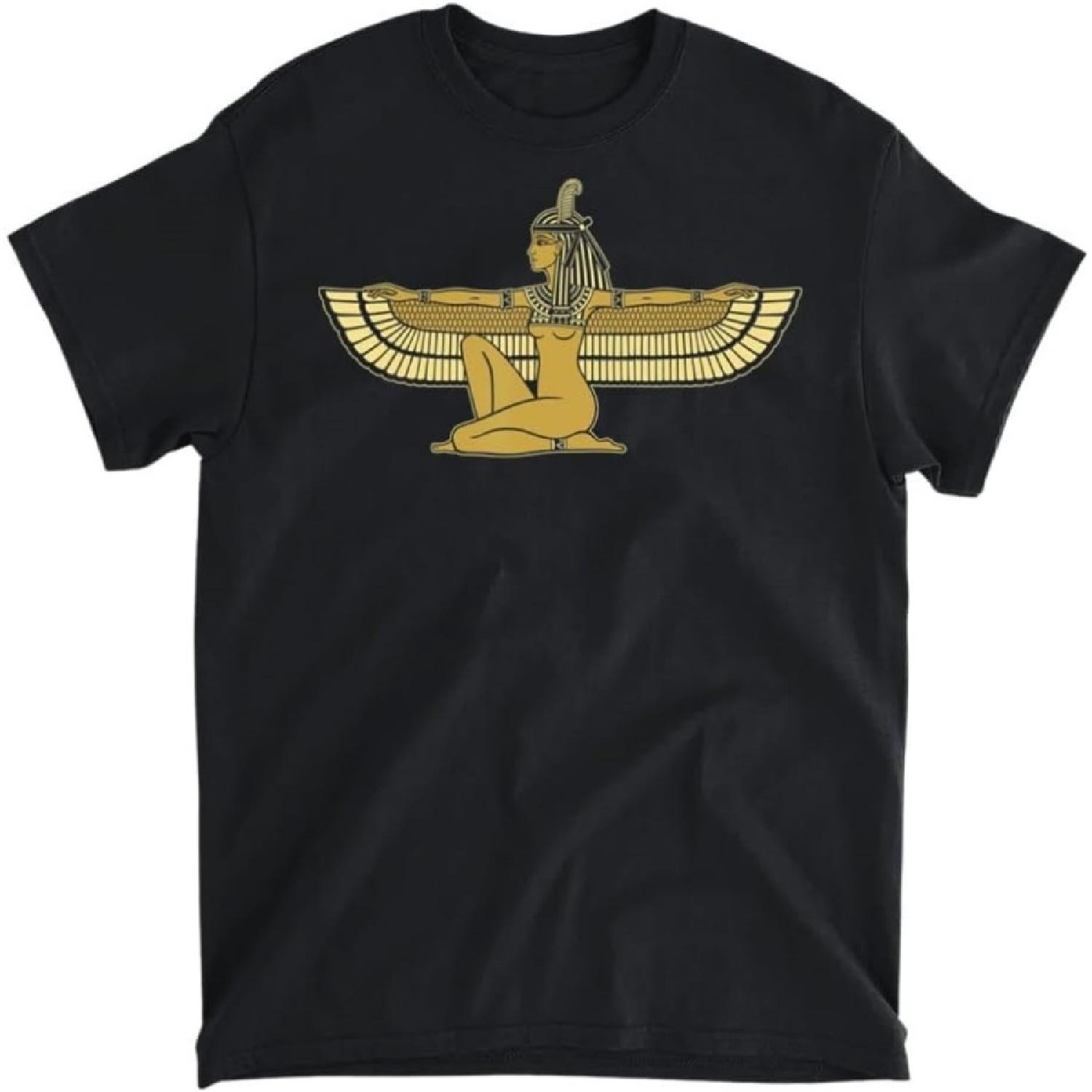Maat Egyptian God I Egyptian Gods Archeology T-Shirt, Tank Top, Long Sleeve, Sweatshirt, Hoodie Men Women Kids Made in Canada Black S