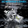 2Pcs H4 LED Headlight Bulbs High&Low Beam 36000LM Canbus Turbo Car Motorcycle Head Lights Super Bright Automotive Moto Headlamp Plug&Play 6500K White