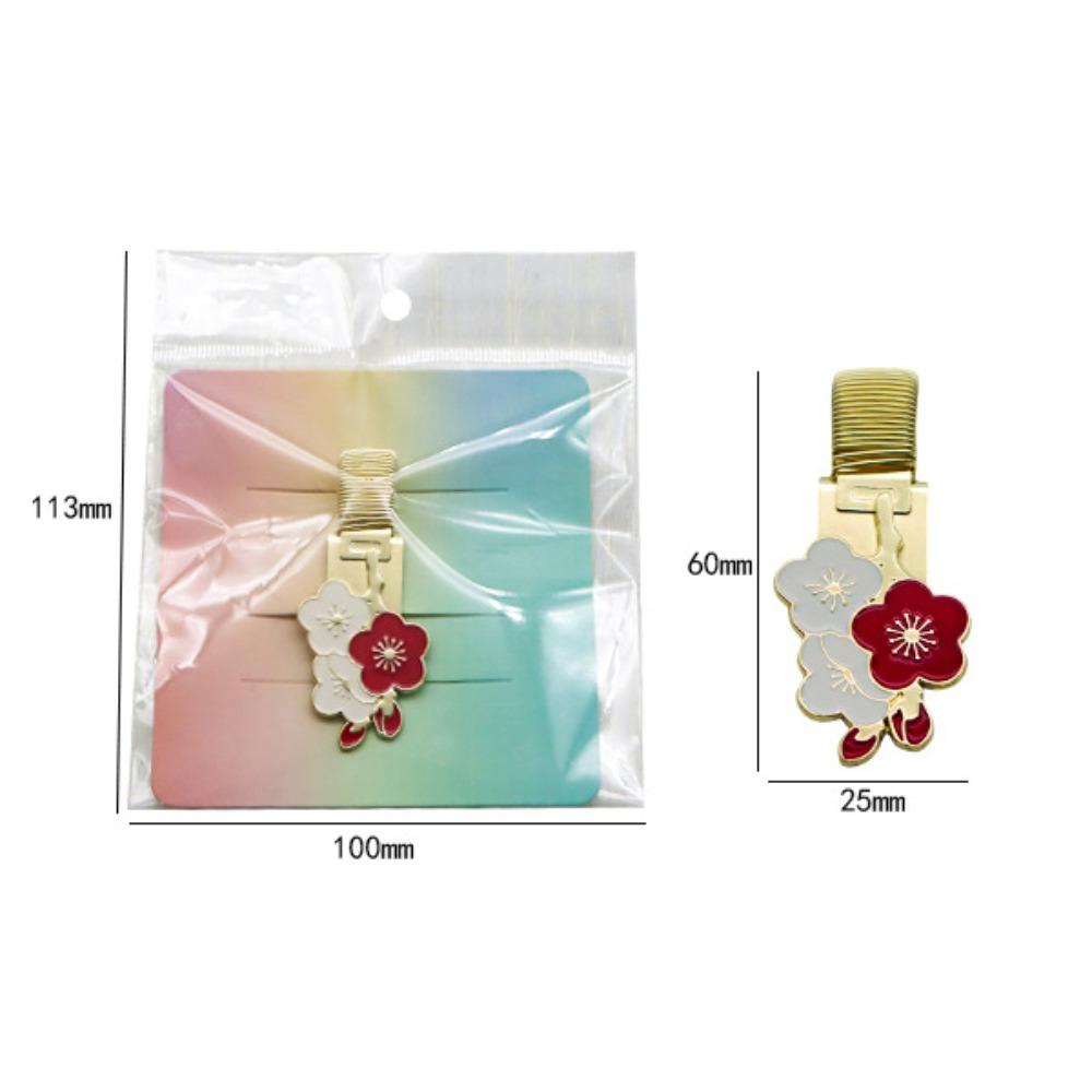 Cherry Blossom Spring Pen Clips Metal Paper Fix Clip Portable Bookmark Pen Accessories