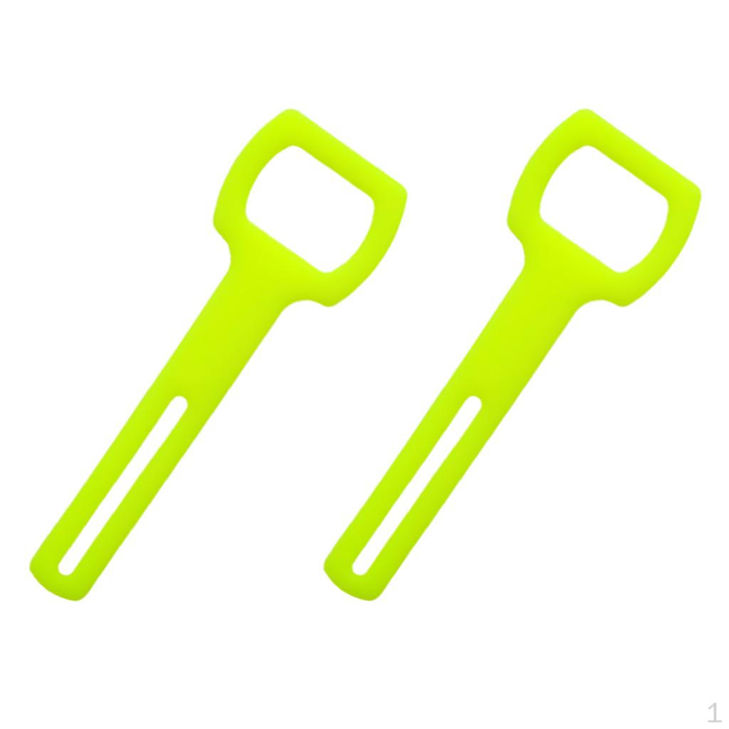 

2 гибких силиконовых ремня-держателя и фиксатор регулятора ступени для подводного дайвинга жёлтый