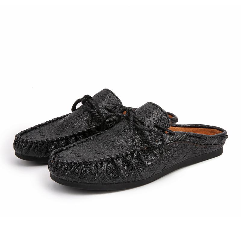 

Модные мужские лоферы летние кожаные шлепанцы балетки ленивые туфли повседневные мягкие удобные туфли для вождения мокасины обувь для мужчин 39 чёрный
