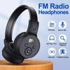 Tragbares persönliches FM-Radio-Kopfhörer mit gutem Empfang, LED-Anzeige, weichen Ohrpolstern, zum Spazierengehen, Joggen, Meeting-Empfänger