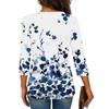 3/4 Sleeve Shirts For Women  Print Graphic Tees Blouses Casual Plus Size Basic Tops Pullover