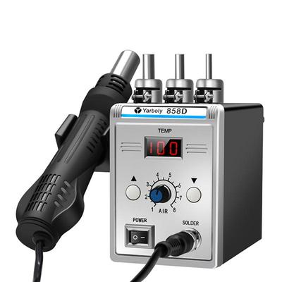 858D Digitale Heißluft-Entlötstation, Temperaturreguliert, 110V/220V, Ideal für SMD- und Handy-Reparaturen.