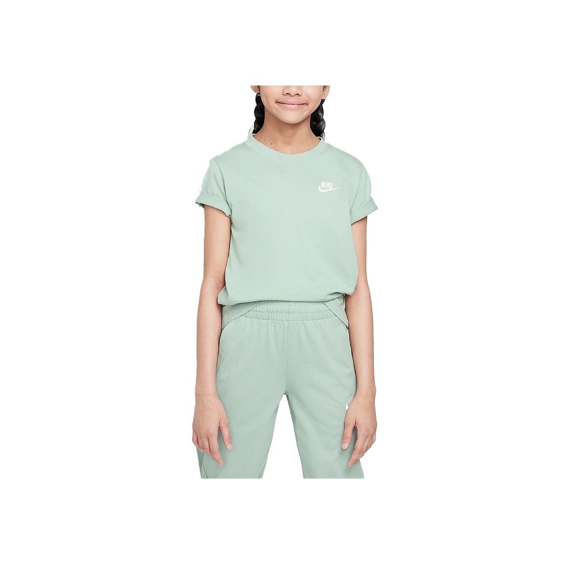 

Nike Sportswear T-Shirt Soft Breathable Comfortable Short Sleeve Kids Tops Green FZ5177-037 L