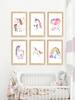 Star Love Colorful Unicorns Rain Of Love Rainbow Watercolour Wall Art Canvas Painting  Nordic Poster for Girls Kindergarten Deco