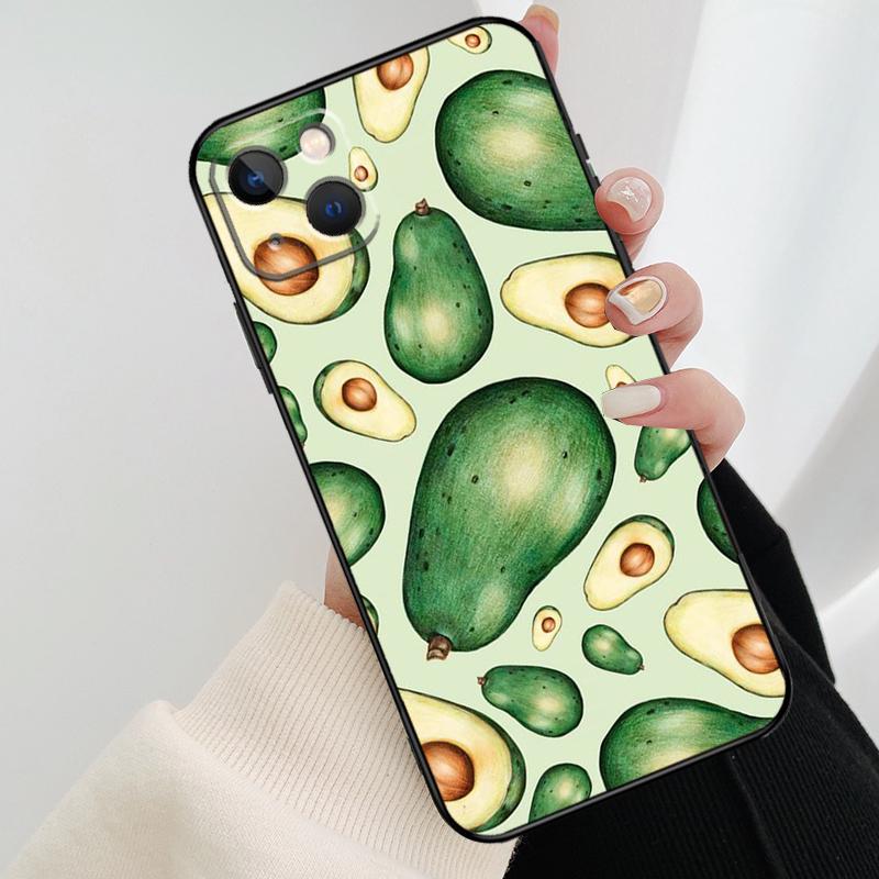 

Avocado Pattern Phone Case For iPhone 17 Pro Max 14 13 12 11 15 16 Pro Max mini 16 15 Plus 16e 17 Air Cover iPhone 17