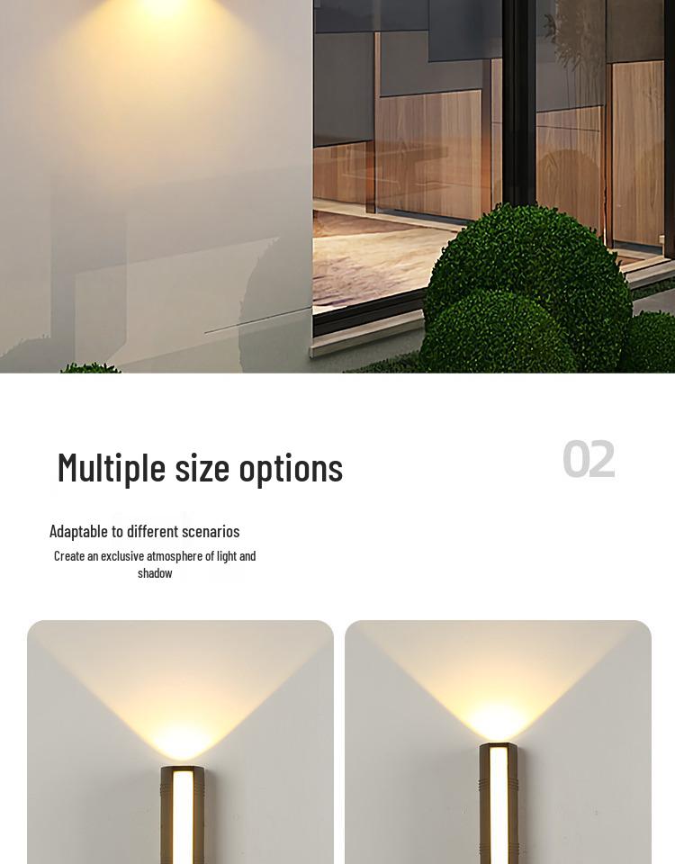 LED Waterproof Outdoor Wall Light for Balcony, Courtyard, and Gate