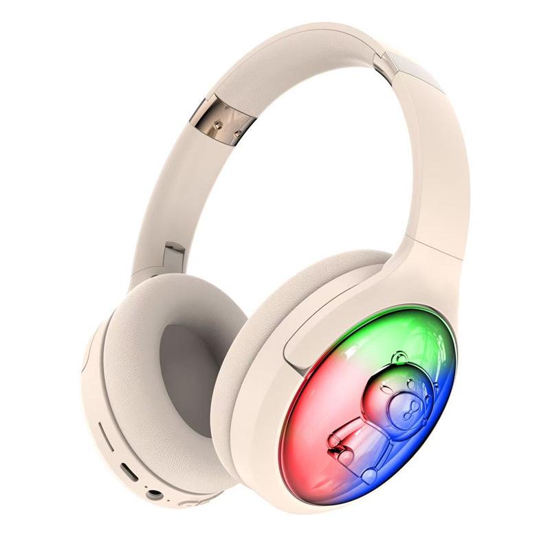 2025 BT800 Children's Cartoon Bluetooth Headband Headphones with RGB Lighting