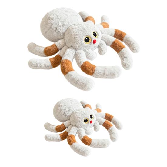 Spider Plush Toy 30/50cm Soft Stuffed Animal Red Nose Big Eyes Simulation Spider Doll Novelty Gift for Kids Adults