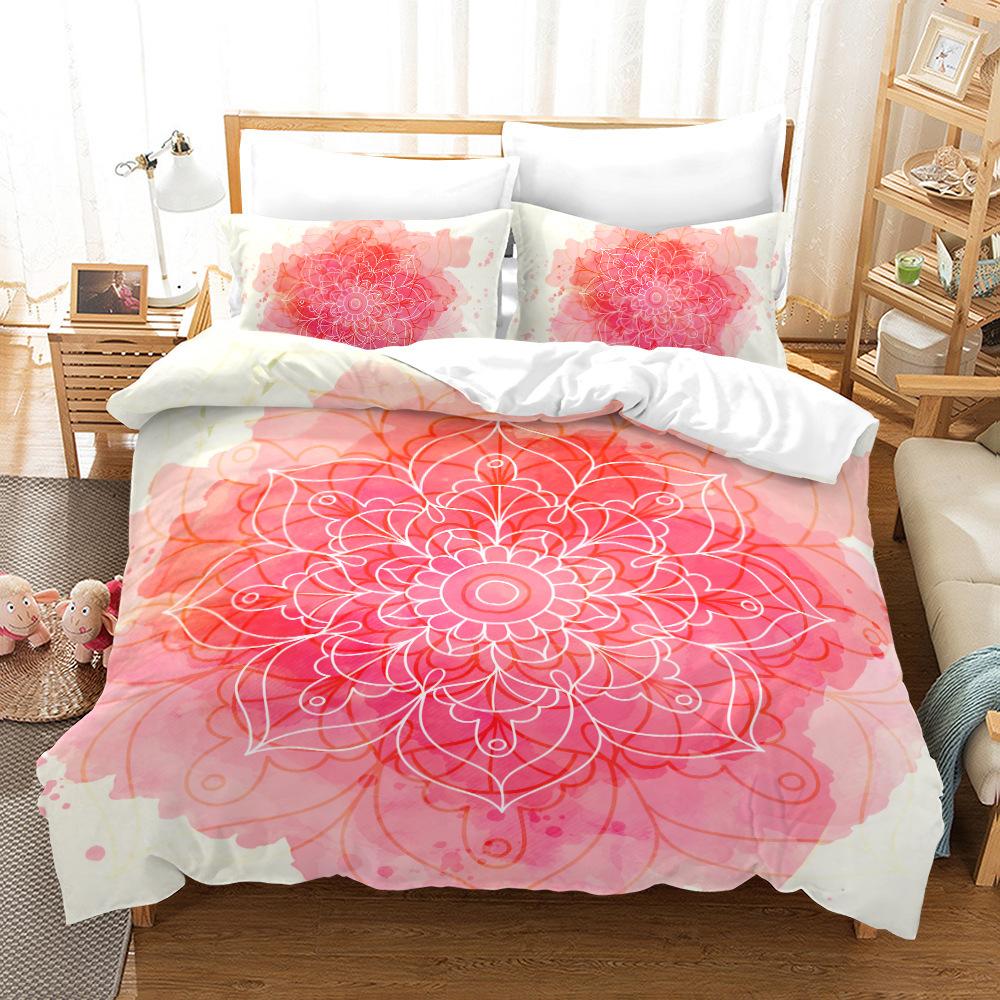 Mandala Abstract Flower Digital Printing Three-Piece Home Textile European Pattern Quilt Set Two-Piece Set