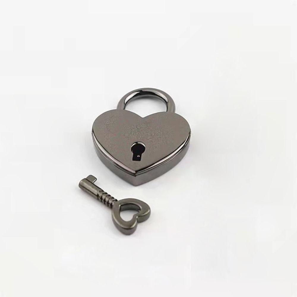 Wedding Diary Book Suitcase Vintage Antique Style Mini Padlocks Key Lock Heart Shape Padlock