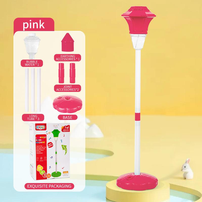 Street Light Bubble Machine Fully Automatic Stand Up Rechargeable Bubble With Light Birthday Wedding Party Bubble Machine красный