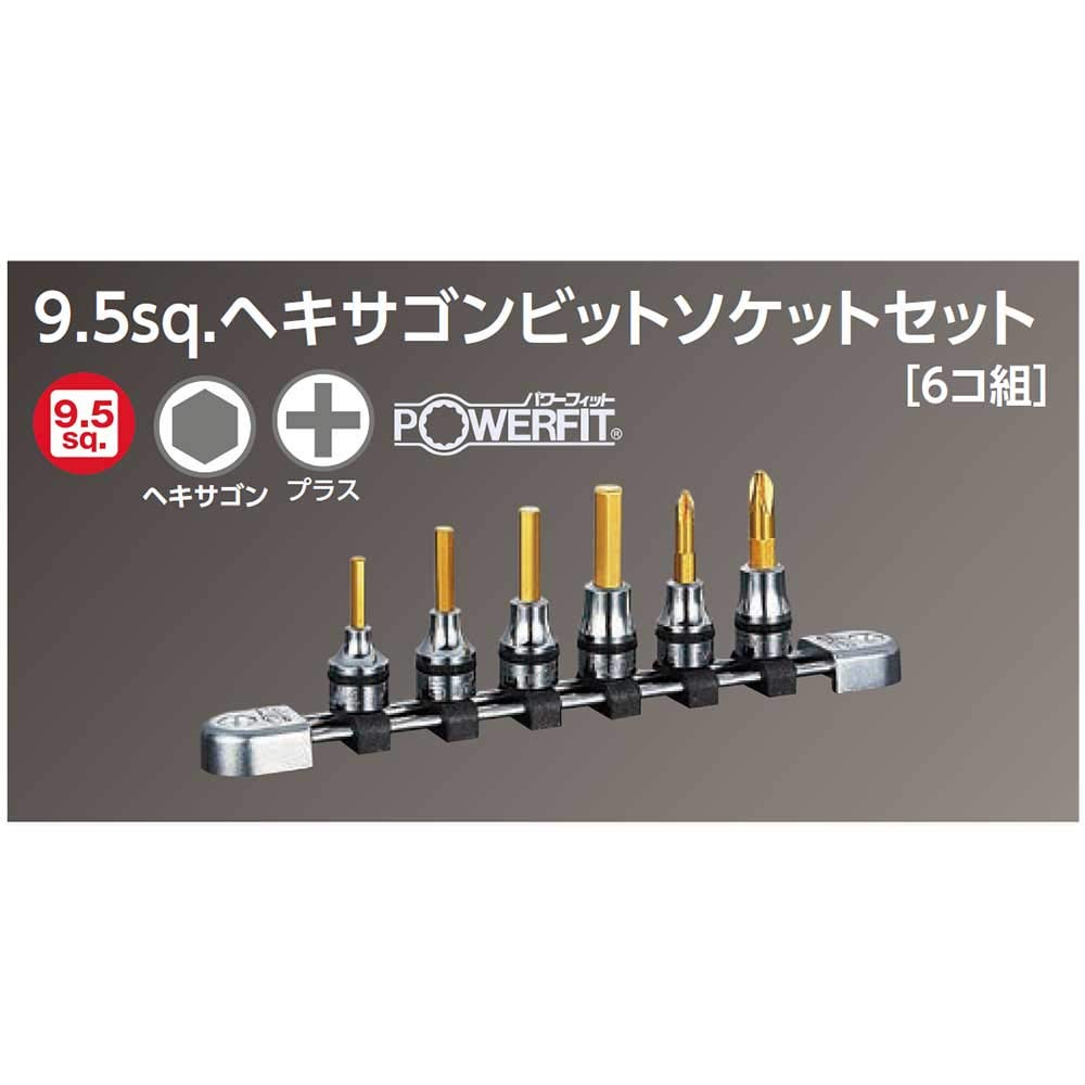 Kyoto Machinery Tools Nepros Hexagon Bit Set NTBT306A (KTC) 9.5