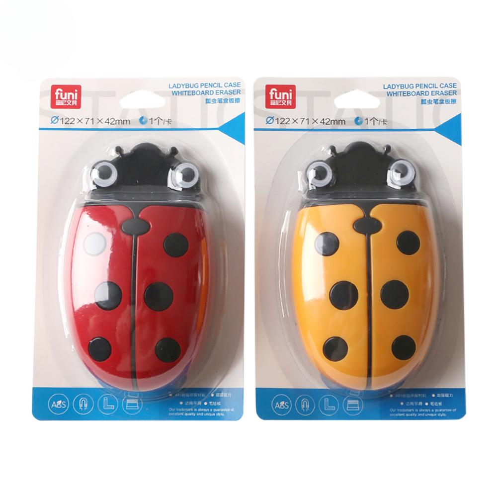 Roztomilá lednička beruška Magnetický úložný box Guma na tabuli Organizér na pero Ušetřete místo Magnet Držák na kuchyňskou nádobu C26