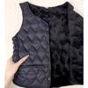Womens Lightweight Padded Vest With Fleece Lining V-Neck Sleeveless Short Outerwear Winter