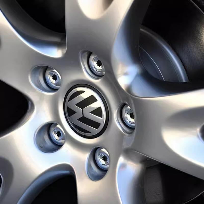 4Pcs Car Hub Cap Wheel Center Cover Decorative Accessories For VW Atlas Jetta Touareg Variant Golf Polo GTI Taos Nivus Tiguan