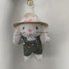14cm Plush Stuffed Garden Bunny Plush Toys Handmade Clothes and Hats Gardener Little Rabbit Doll Christmas Gifts for Kids