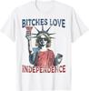 T-shirt drôle Retro Bitches Love Independence pour le 4 juillet
