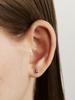 Hei [Sv925] Airship Cubic Earring (Black/White)