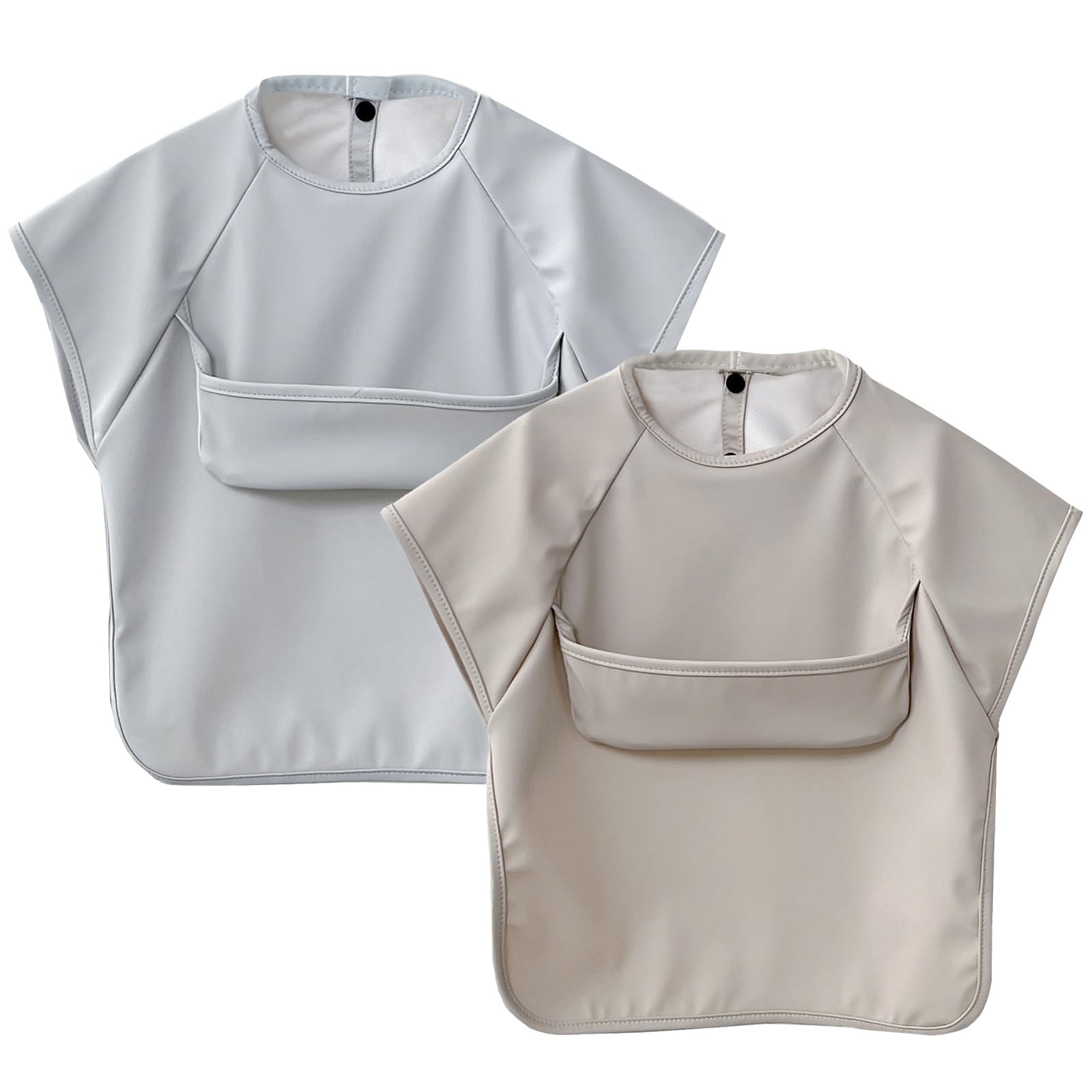 

GoUseGo Детский набор для кормления: короткий набор детских нагрудников для девочек и малышей, подходящий для детского сада и детского сада, фартуки, рукава, 2,