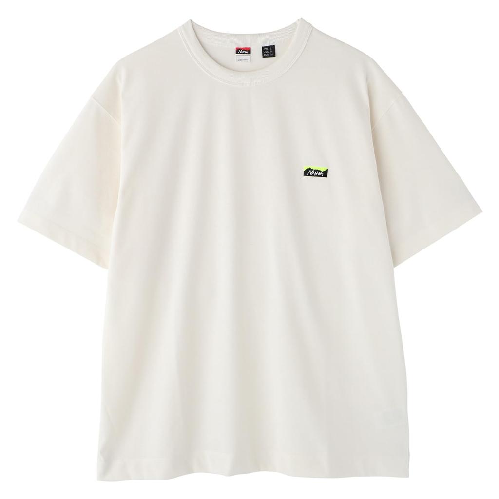 NANGA ECO HYBRID BOX LOGO EMBROIDERY Casual Short Sleeve TEE, Unisex, Spring/Summer Shirt, C2430-1M500Z