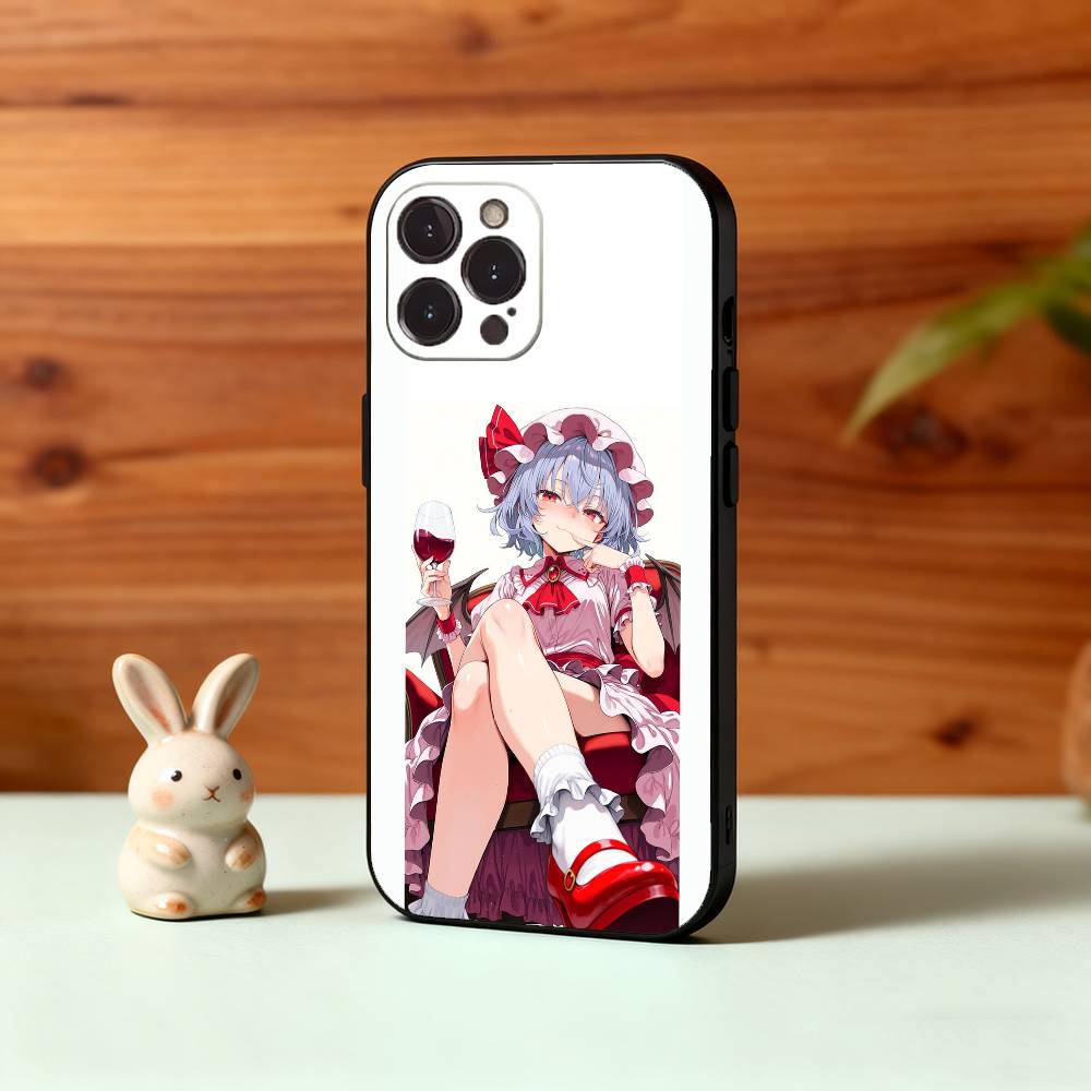 Cute TouHou Project Flandre Phone Case For iPhone17,16,15,14,13,12,Plus,Pro Max, 5G Others Soft Black Cover