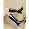 High heels but knee boots women's new autumn and winter 2025 pointed high boots large size thick heel thin boots