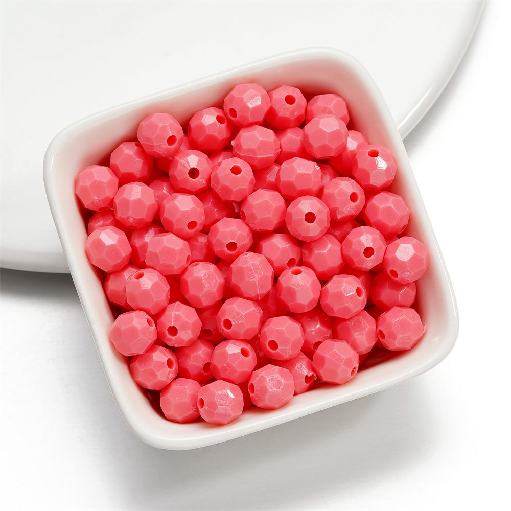 Acrylic Faceted Round Ball Beads for DIY Children's Bracelets and Necklaces